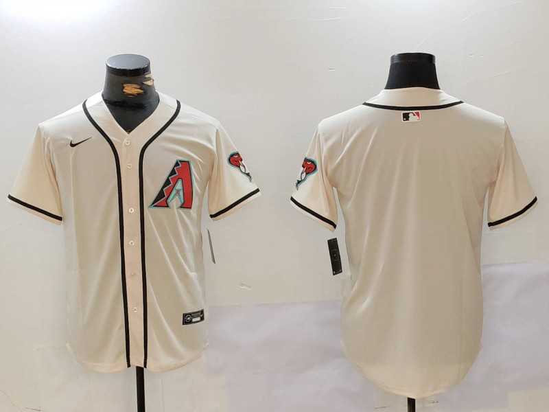 Mens Arizona Diamondbacks Blank Cream Cool Base Limited Stitched Jersey->arizona diamondbacks->MLB Jersey